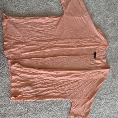Leinen-Top von Massimo Dutti, Pastellorange
