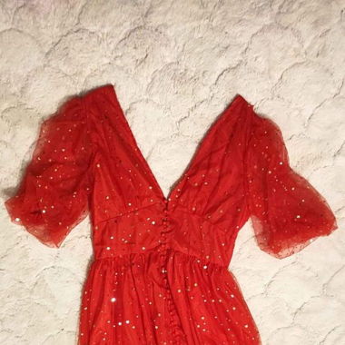 robe bouffante rouge 