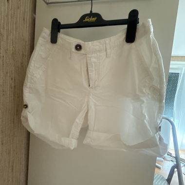 White cotton shorts