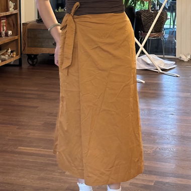 japanese vintage: mustard yellow wrap pants