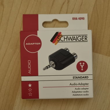 Adattatore audio jack 3,5 mm su 2x Cinch SCHWAIGER