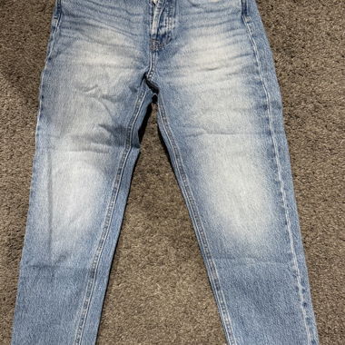 Blauer High‑Waist-Jeans Grösse 34