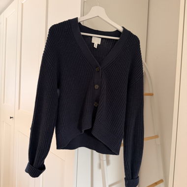 Dark blue H&M knitted cardigan S