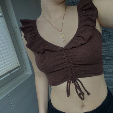Crop top marron