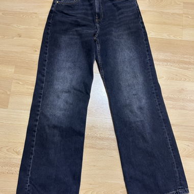 Jean wide-leg bleu foncé/noir