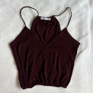 Haut bordeaux Bershka
