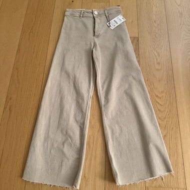 Zara Jeans Wide-Leg stone grey/taupe