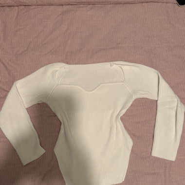 White long sleeve top