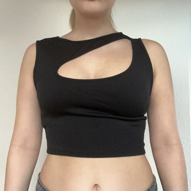black top with cutout