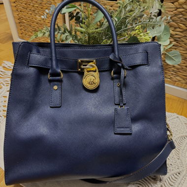 Borsa Michael Kors Hamilton blu