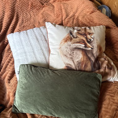 Set de coussins décoratifs au motif de renard