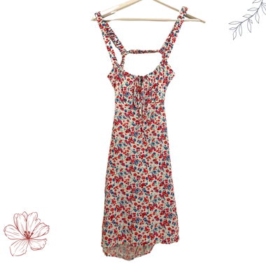backless floral dress