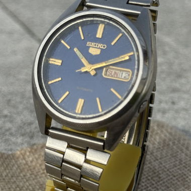 Seiko Vintage Automatic – Blaues Zifferblatt