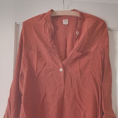 Seidenbluse orangebraun