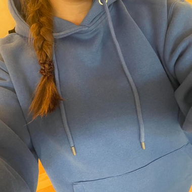 Sweat à capuche bleu