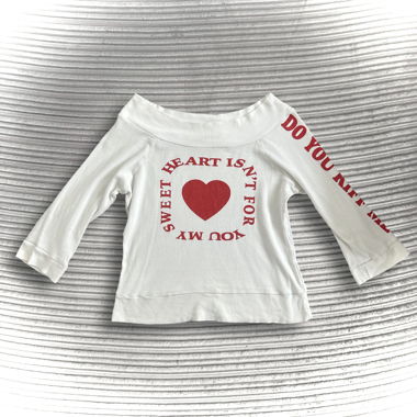 White top with 3/4 sleeves