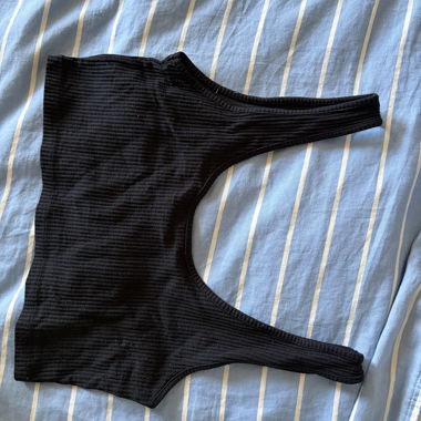 Black Ribbed Bustier