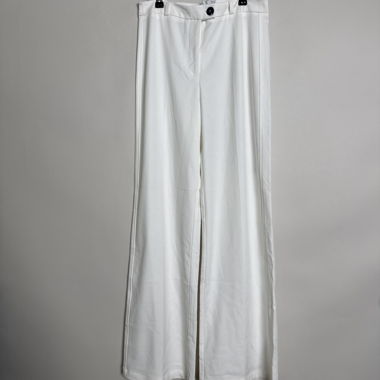 Pantalon Bershka blanc à jambes larges
