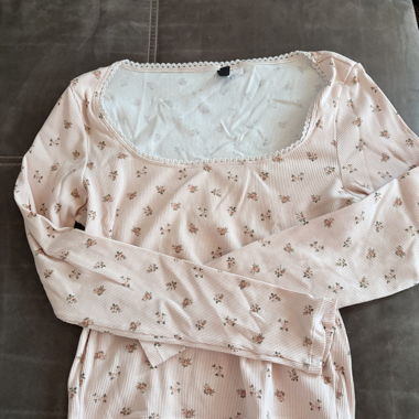 Floral long-sleeve top