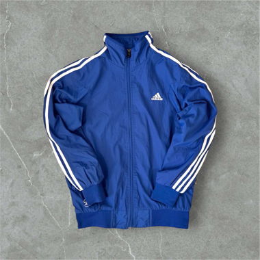 vintage adidas trackjacket in blue/white