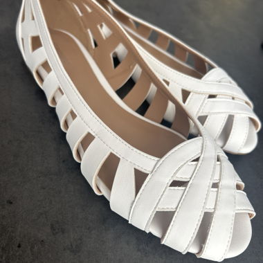 Ballerinas - flache Schuhe weiss