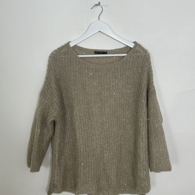 Zara Knit Paillettenpullover
