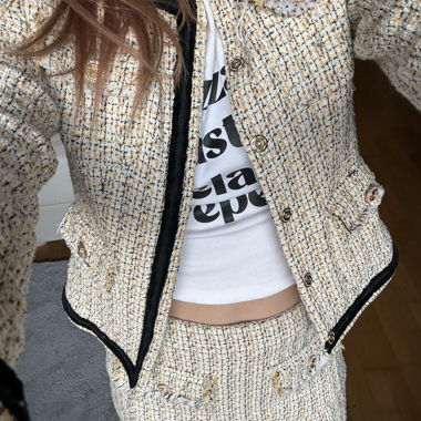 Ensemble tweed deux pièces Liu Jo veste et jupe