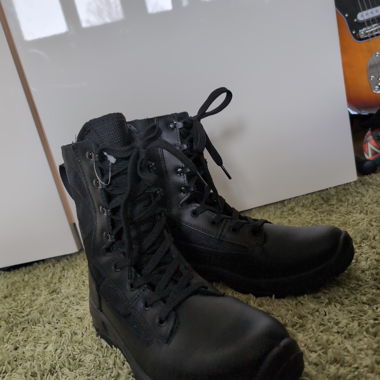 Black tactical boots