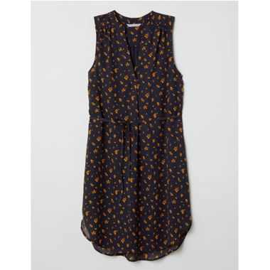 Robe bleu foncé à motif floral H&M