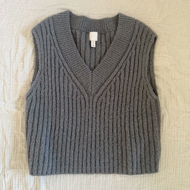 Knit Vest with V-Neck