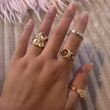 4 Vintage gold Ringe (nicht echt)