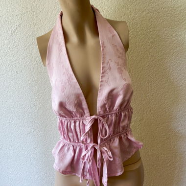 Y2K Dreamy blush Pink halter Top