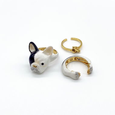 French Bulldog Ring Set