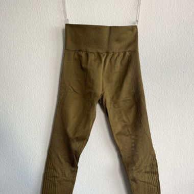 leggings gold-oliv stukturiert