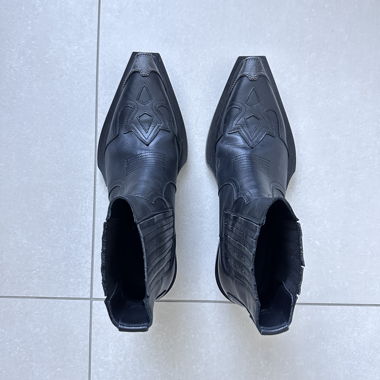 Zara leather cowboy New York collection boots. 