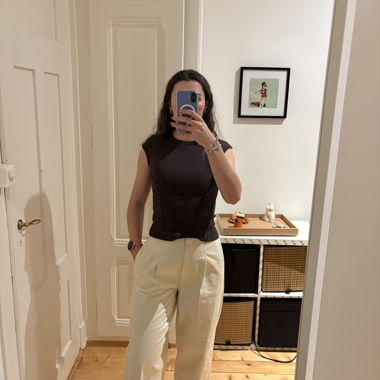 Pantalone beige stile "barrel" Marks & Spencers