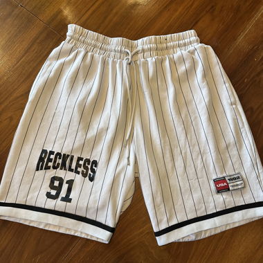 Shorts de sport rayés blanc