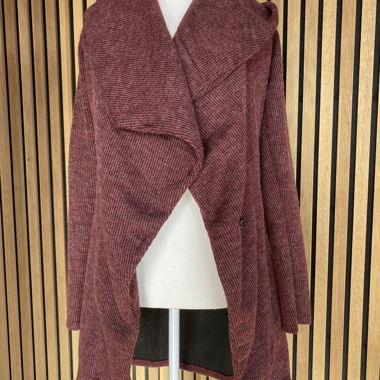 Cardigan bordeaux long
