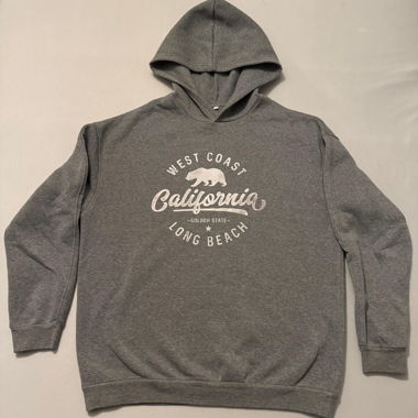 Felpa con Cappuccio California Grigia
