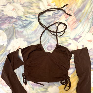 Brown crop top 