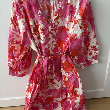 Floral Dress with Tie Belt