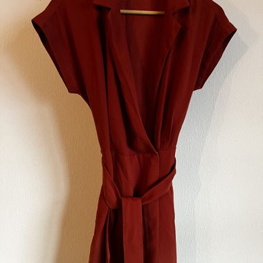 Coral wrap dress MNG Basics