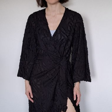 Wickelkleid / Tunika schwarz XS
