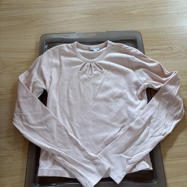 Pink Long-Sleeve Top with Tie