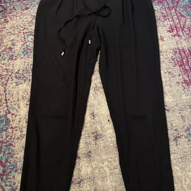 Black Zara Basic Fabric Trousers, Size M
