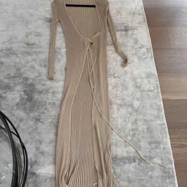 Langer Cardigan Beige Plage