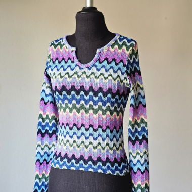 Vintage Shirt bunt gestreift y2k 90s 