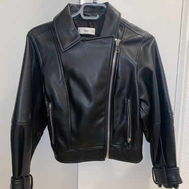 Faux leather jacket from MANGO