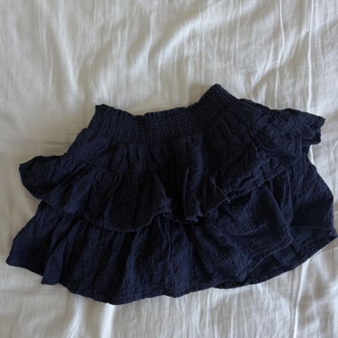 Navy ruffle kids skirt