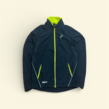 ASICS black & yellow windbreaker jacket